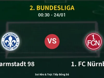 Kết Quả: SV Darmstadt 98 2-0 1. FC Nürnberg – Highlight & Bàn Thắng | 2. Bundesliga