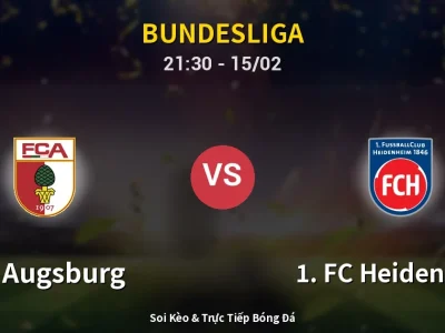 🔴 Trực Tiếp: FC Augsburg 0-0 1. FC Heidenheim – Link Xem Bundesliga (Full HD)