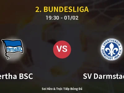 🔴 Trực Tiếp: Hertha BSC 2-1 SV Darmstadt 98 – Link Xem 2. Bundesliga (Full HD)