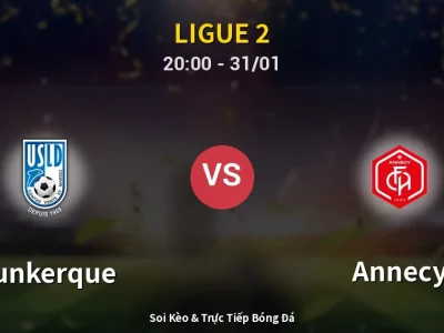 🔴 Trực Tiếp: Dunkerque 0-1 Annecy – Link Xem Ligue 2 (Full HD)