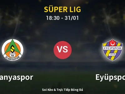 Kết Quả: Alanyaspor 1-3 Eyüpspor – Highlight & Bàn Thắng | Süper Lig
