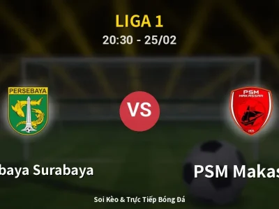🔴 Trực Tiếp: Persebaya Surabaya 1-0 PSM Makassar – Link Xem Liga 1 (Full HD)
