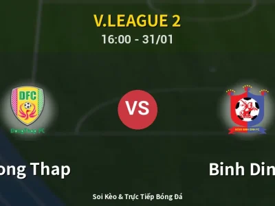 Kết Quả: Dong Thap 1-1 Binh Dinh – Highlight & Bàn Thắng | V.League 2