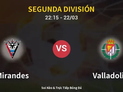 Soi Kèo Mirandes vs Valladolid – 22:15 22/03 | Nhận Định, Dự Đoán Tỷ Số